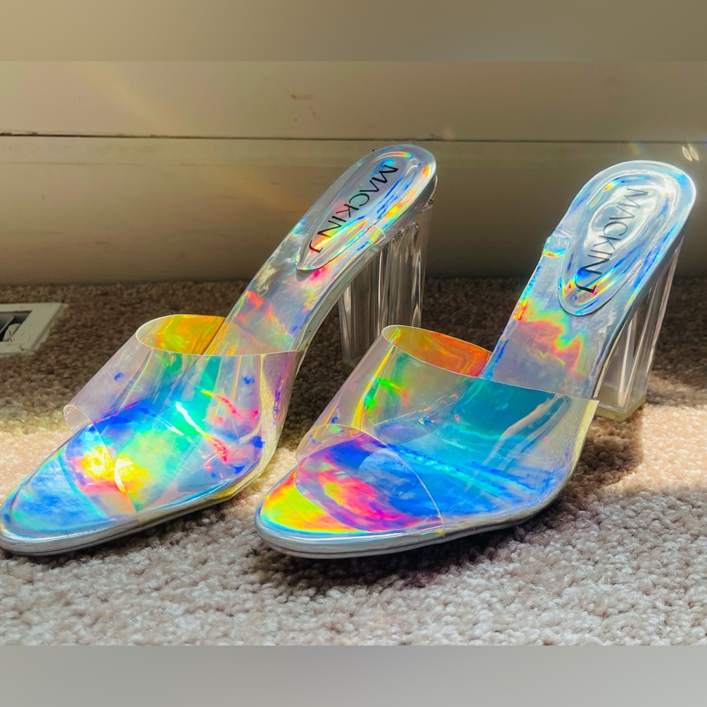 NEW Holographic Slip on Heels